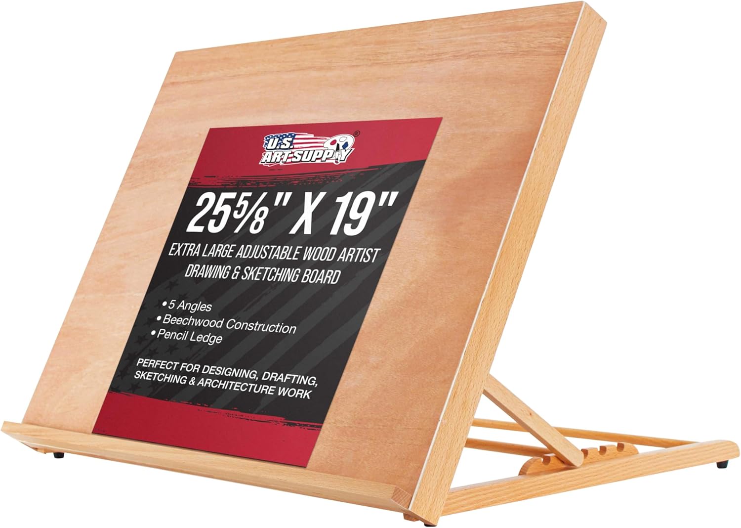U.S. Art Supply X-Large Wooden Drawing Board for Artists