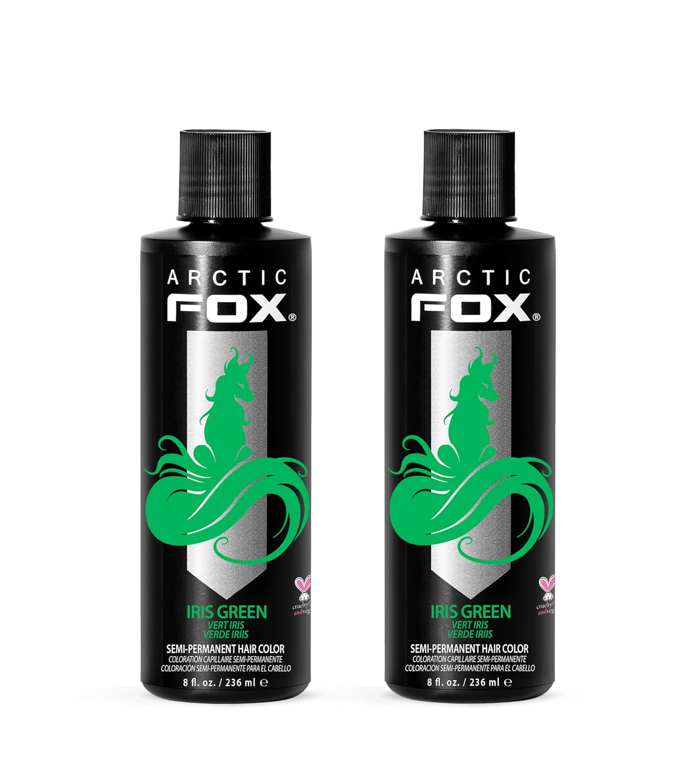 Vibrant Iris Green Semi-Permanent Hair Dye for All Hair Types