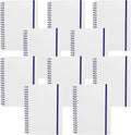 White Spiral Notebooks with Elastic Band Pack - 10 Notebooks, Value