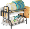 LEGUANG 2-Tier Stainless Steel Dish Drying Rack - Space-Saving Kitchen