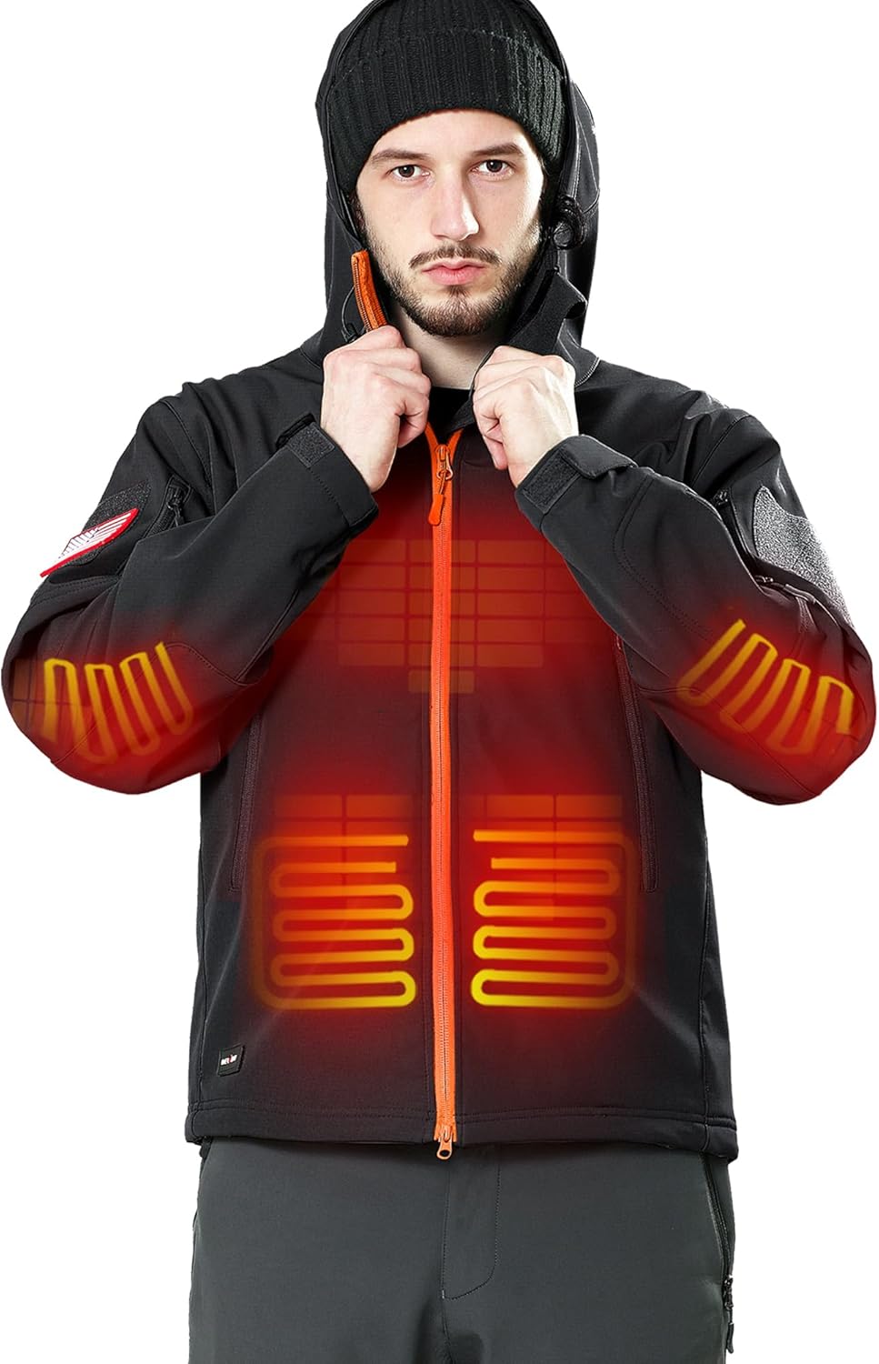 DEWBU Heated Jacket for Men with 12V Battery Pack for Winter