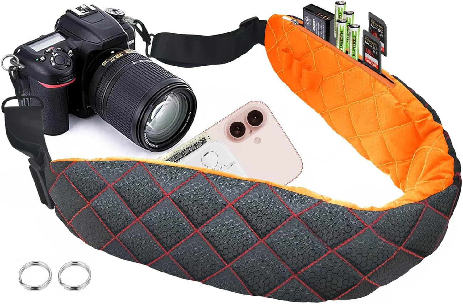 Ultra Comfortable Camera Strap with Pockets for Photographers