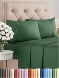 King Size Emerald Green 4 Piece Sheet Set - Cooling Brushed Microfiber