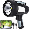 Rechargeable Spotlight Flashlight 99,000 Lumen - Long Runtime, Tripod