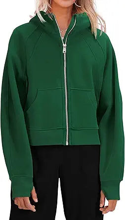 Fisoew Womens Zip Up Sweatshirts for Casual Comfort and Style