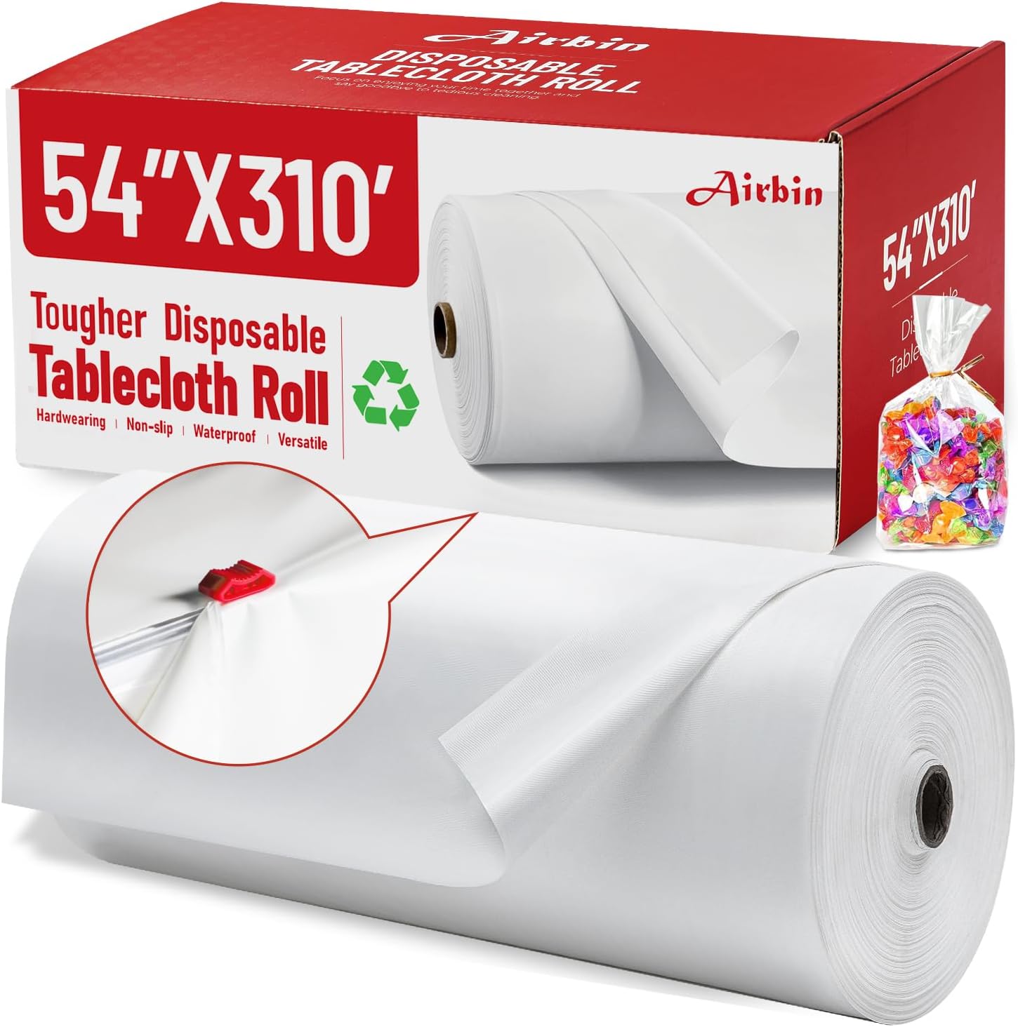 Plastic Table Cloth Roll for Parties, Weddings, and More