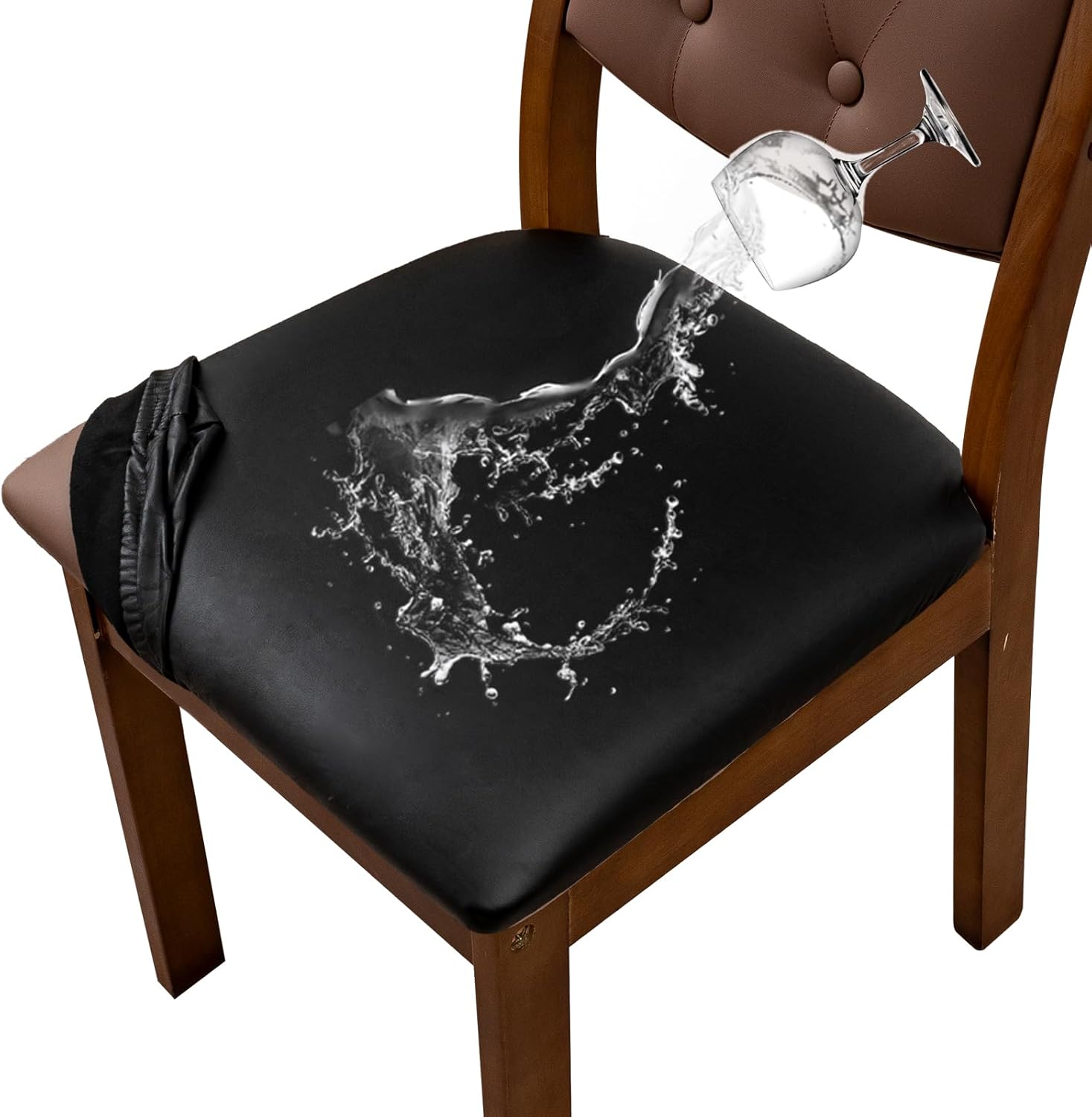 Waterproof PU Leather Seat Covers by YUEANG for Dining Chairs