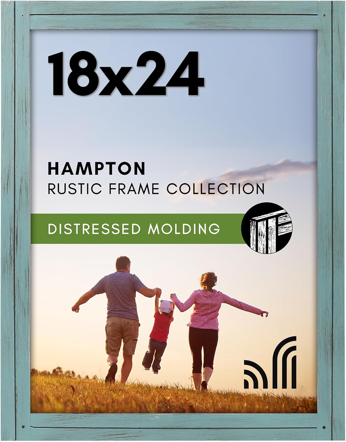 18x24 Turquoise Blue Picture Frame for Vertical or Horizontal Display