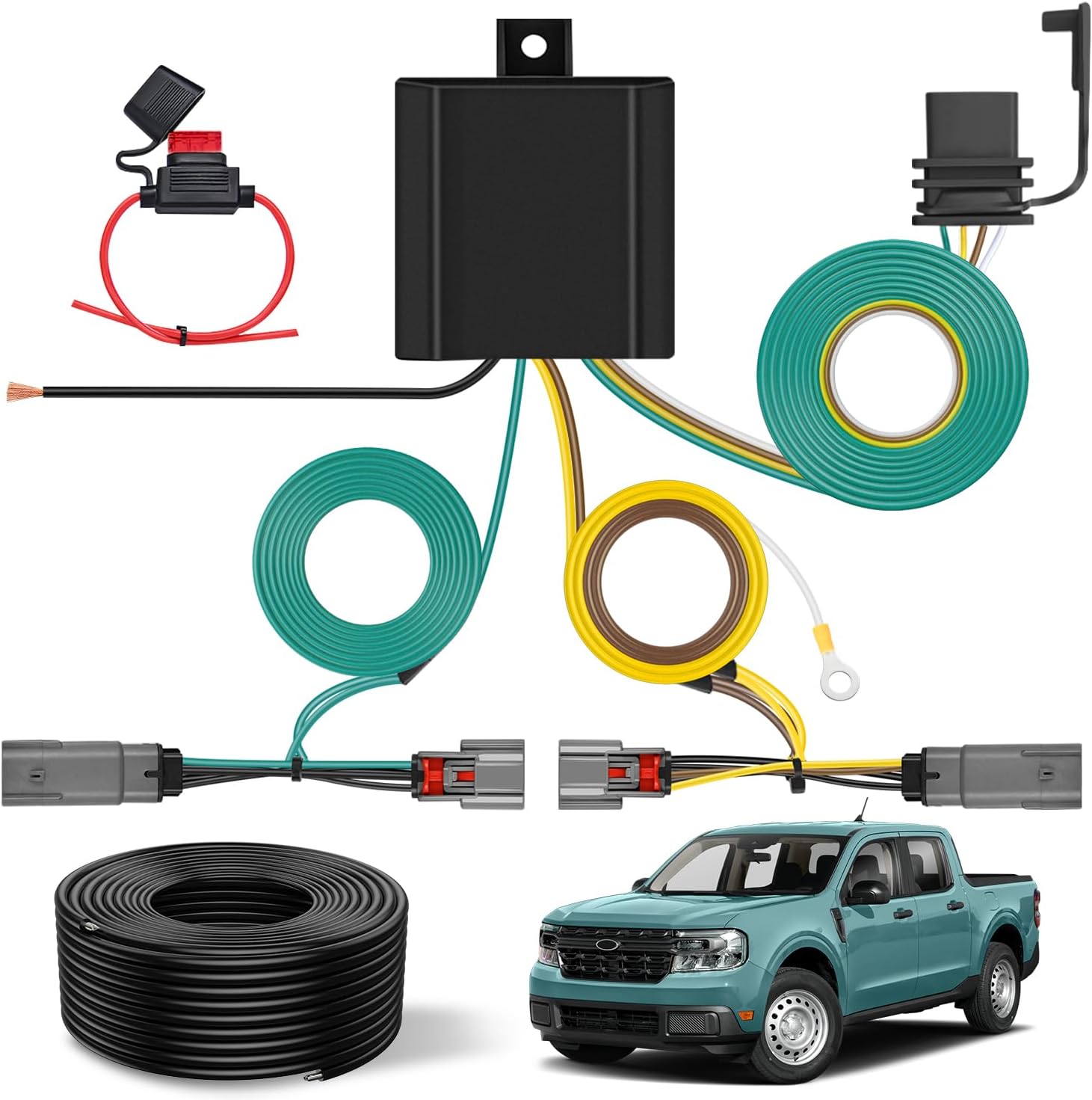 Nilight 4 Pin Trailer Wiring Harness Kit for Ford Maverick