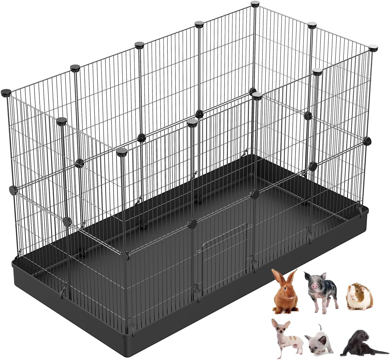 LANGXUN 24pcs DIY Small Animal Pet Playpen for Indoor Outdoor
