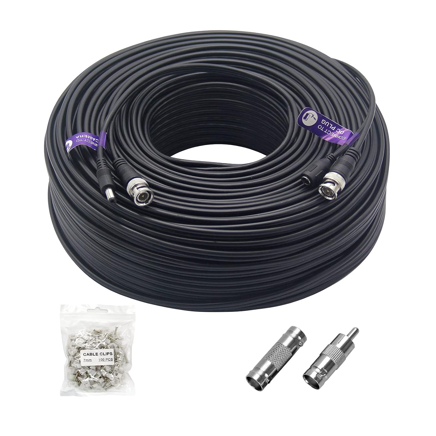 300Ft 4K BNC Video and Power Cable for CCTV Systems