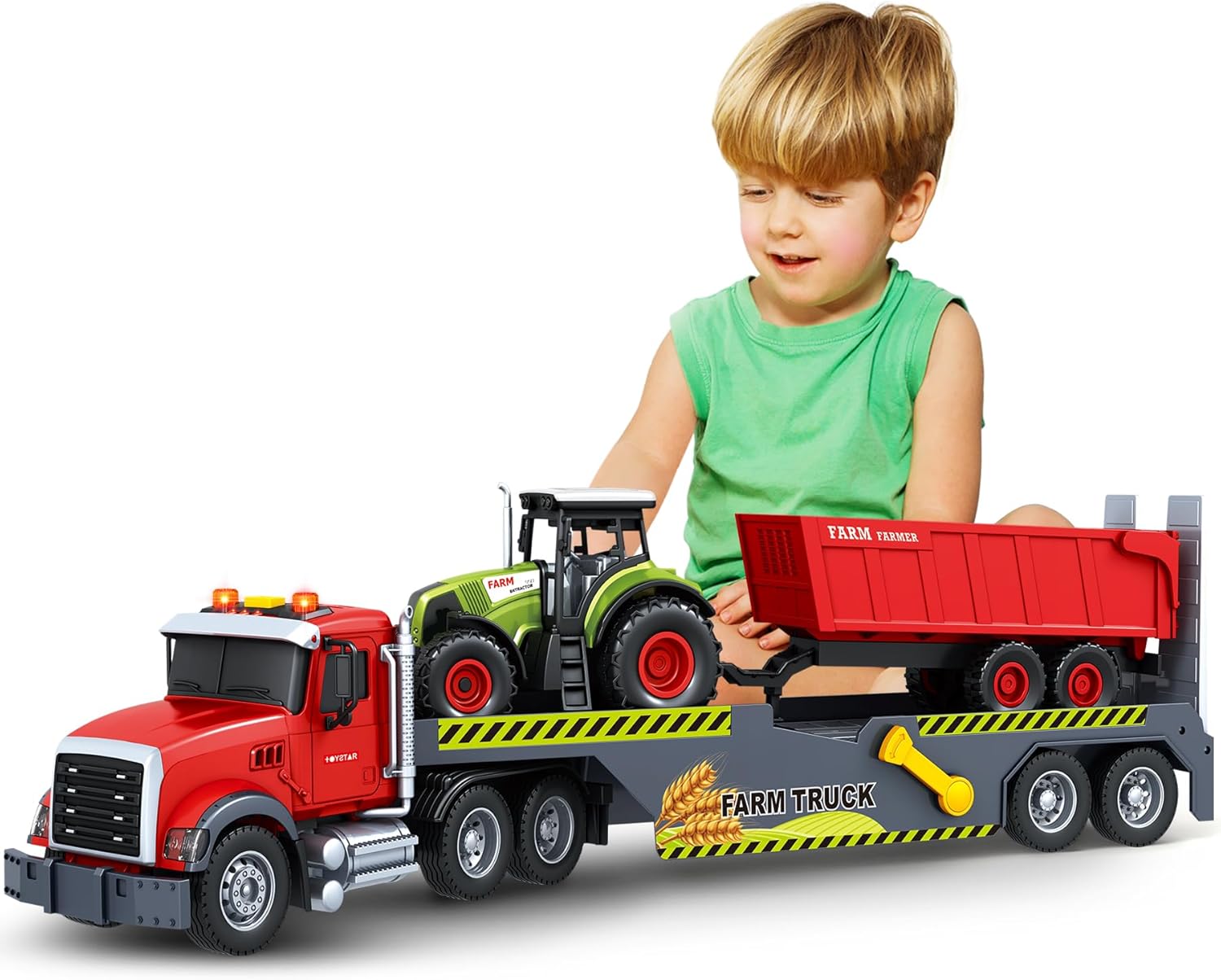 Toddler Boy Toys 21 Inch Truck with Lights and Sounds for Kids
