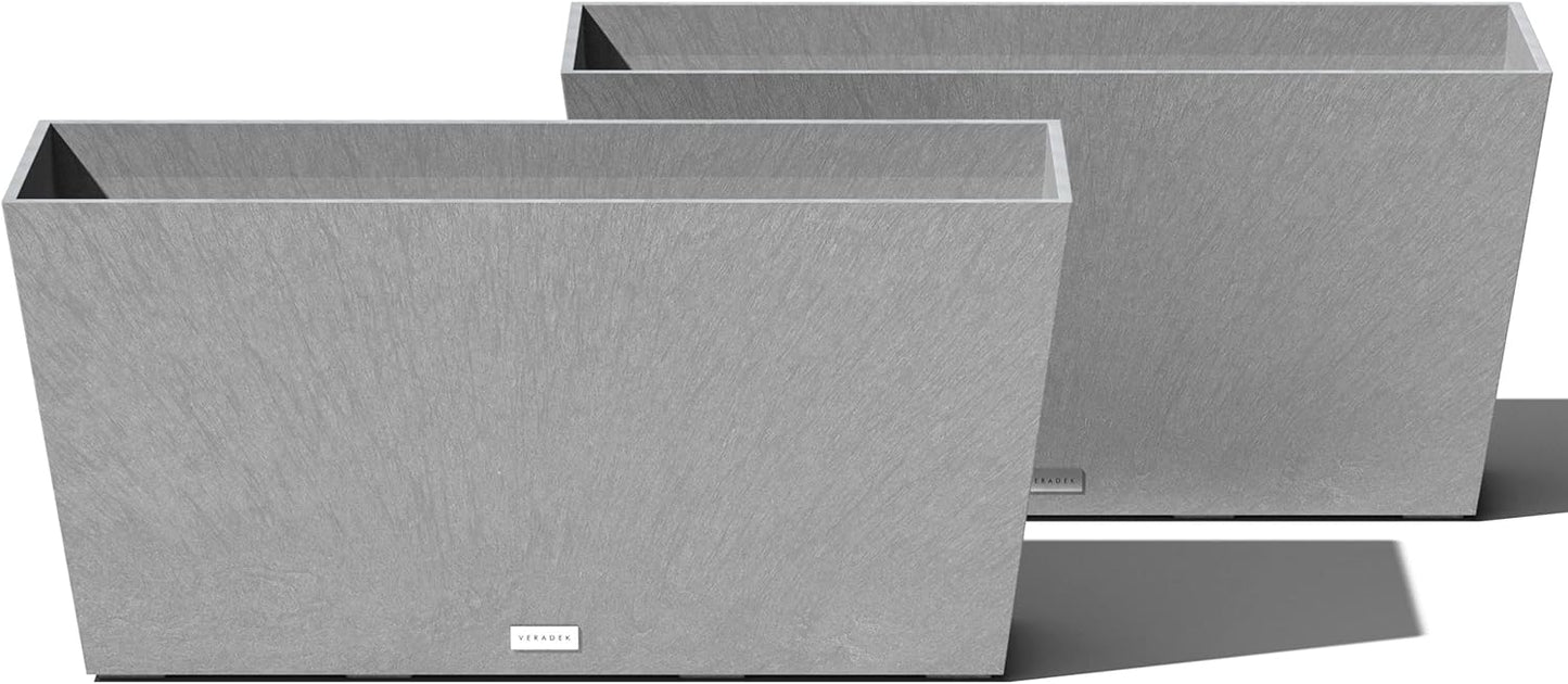 Veradek Pure Series Midori Trough Planter for Modern Decor