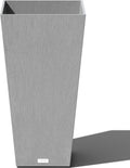 Veradek V-Resin Taper Planter 30 in Grey - Tall Modern Accent