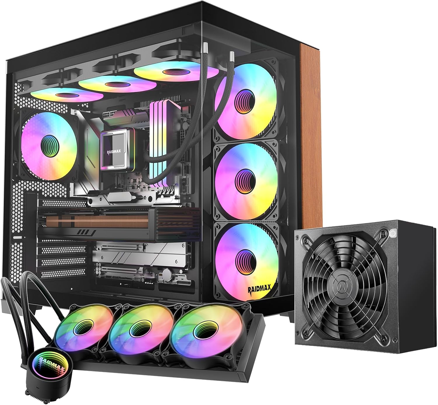 RAIDMAX Infinita I610 Dual Chamber ATX Gaming Case with Glass