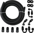 Fuel Line Kit 3/8ft 6AN 20ft Nylon Stainless Steel Braided Hose