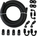 Fuel Line Kit 3/8 in 6AN 20ft Nylon Stainless Steel Braided - Durable