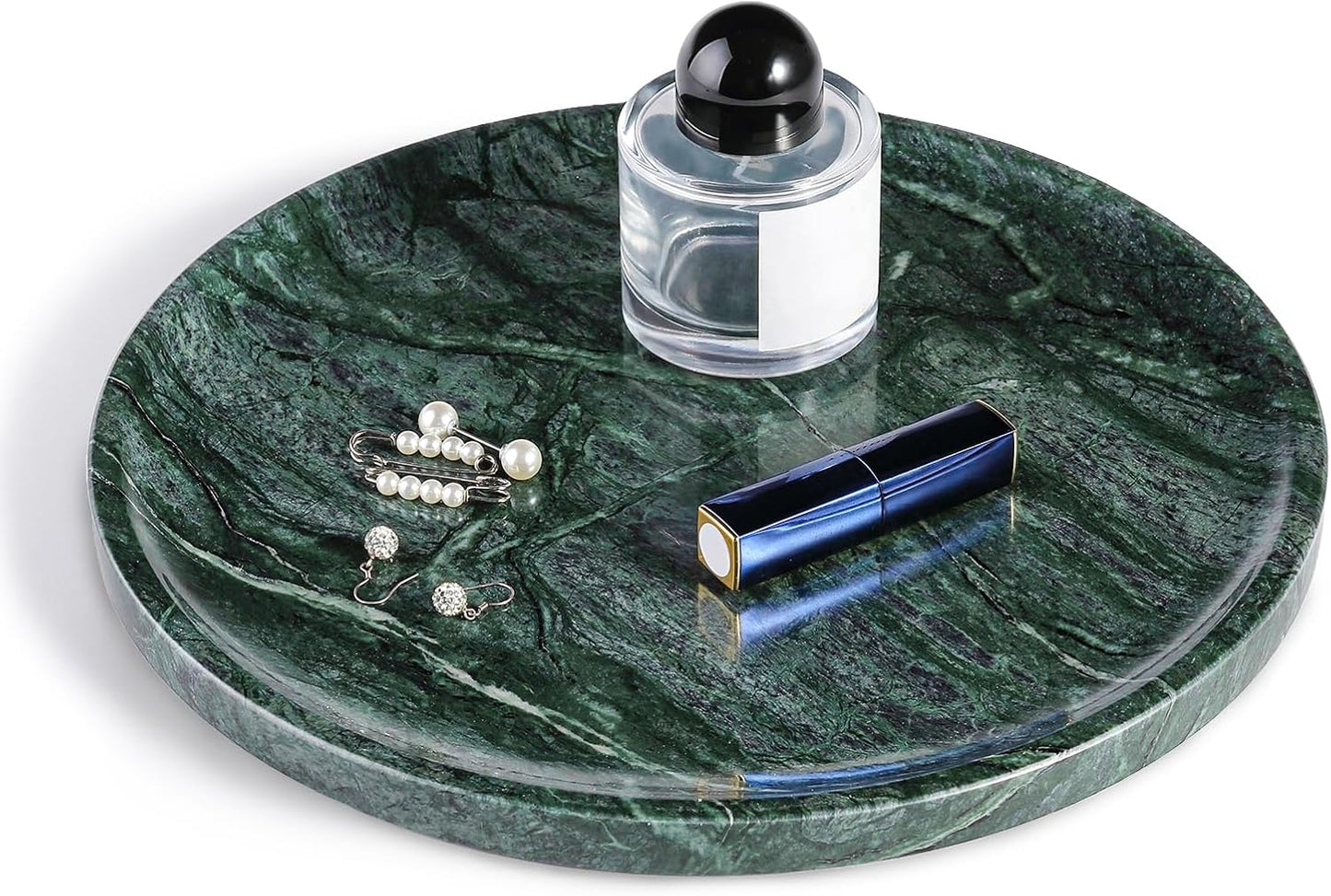 Natural Marble Serving Tray for Kitchen and Bathroom Decor