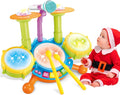 Drum Set for Toddlers 1-3 - Light Up Baby Drum Set with Microphone