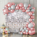 Shimmer Wall Backdrop Silver Sequin Panels 12-Pack - Photo-Ready