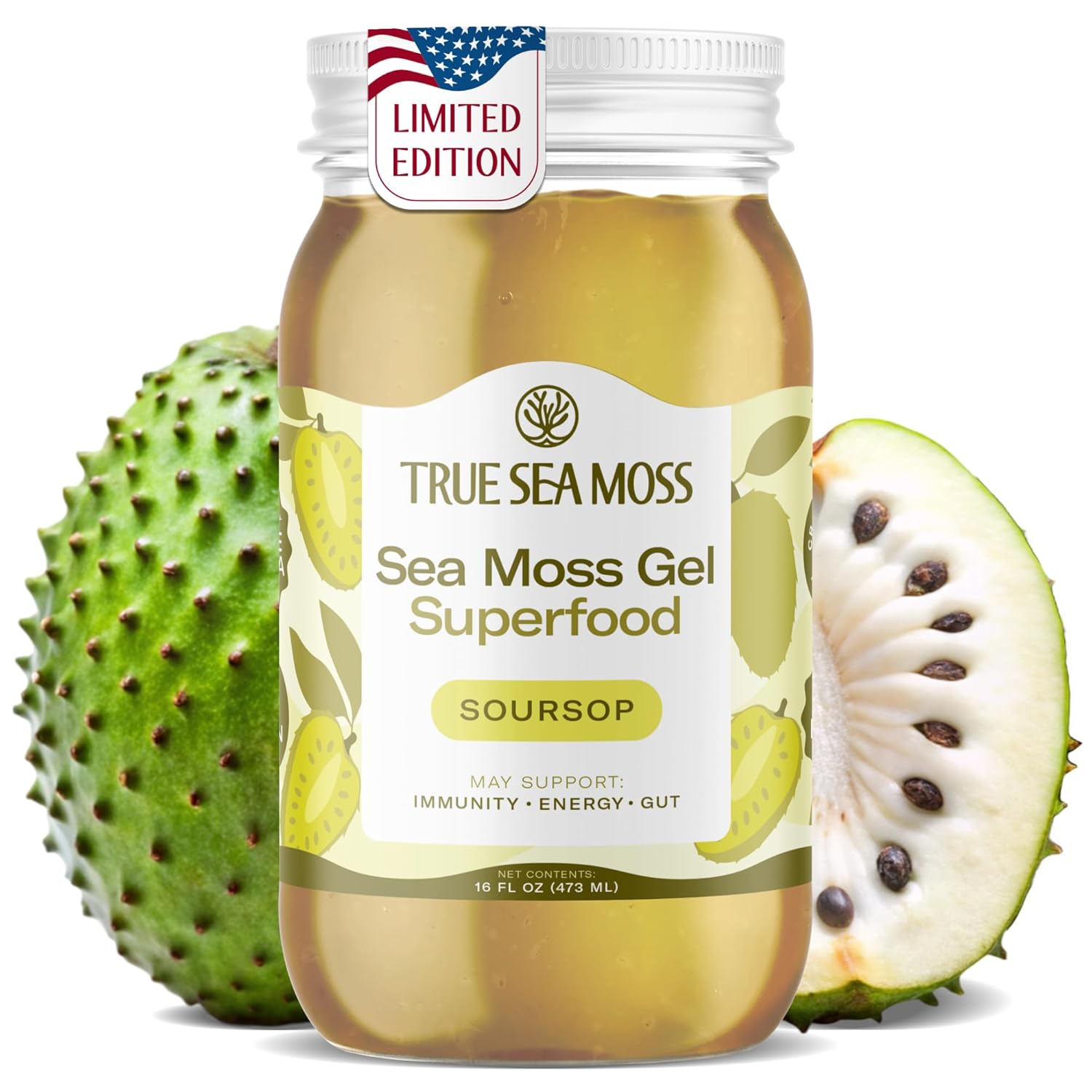 TrueSeaMoss Sea Moss Gel with Soursop for Health Benefits
