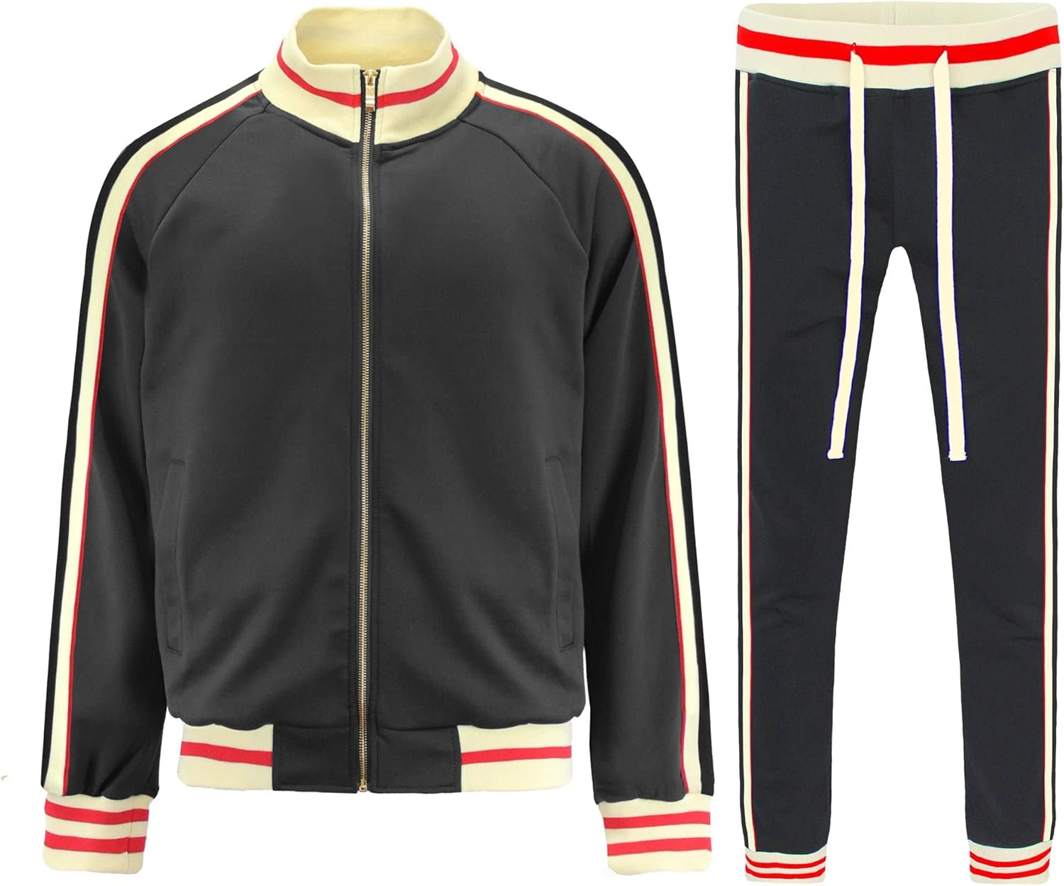 G-Style USA Men's Tiger Pattern Tracksuit Sets for Casual Wear