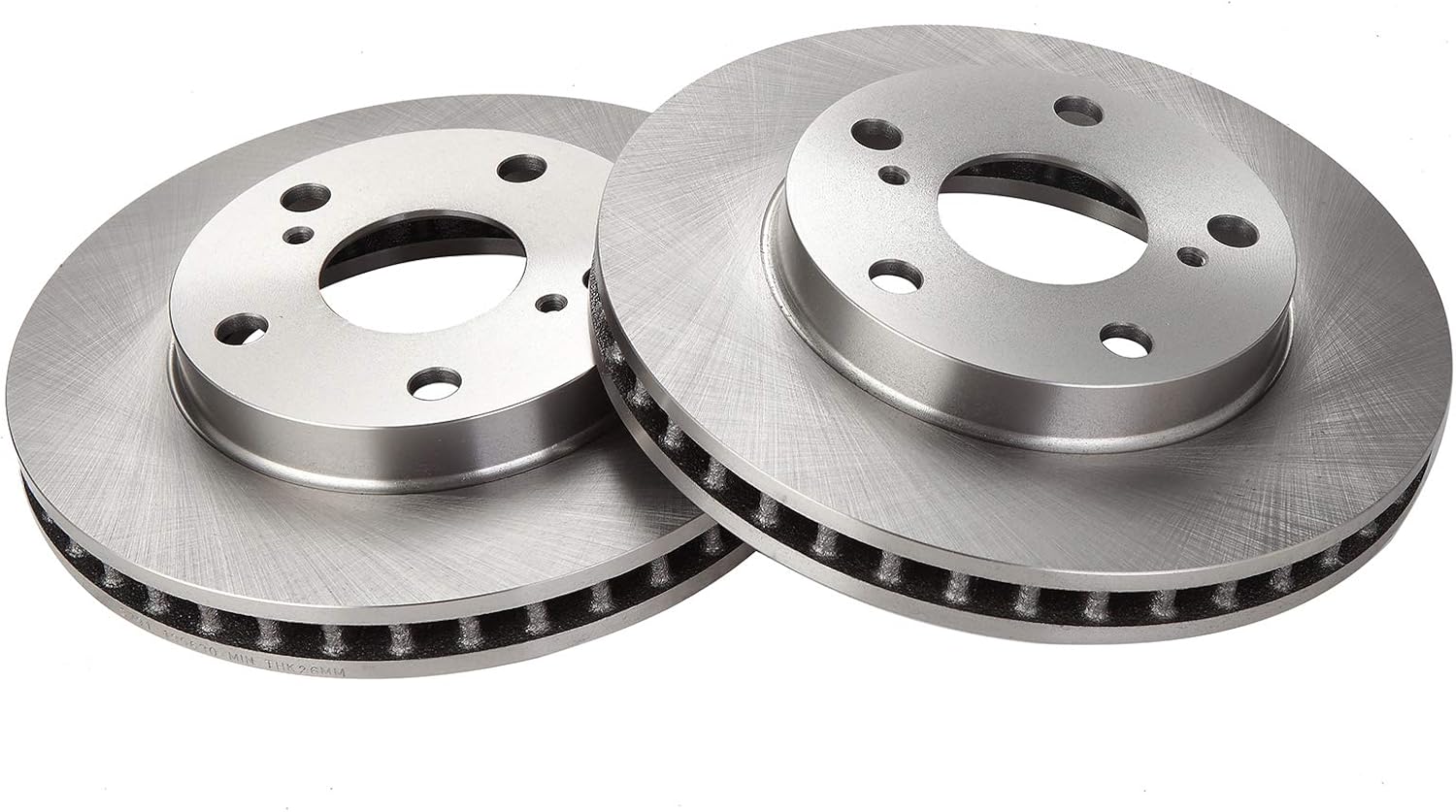 TRQ Front Brake Rotors Set Vented for 1992-2001 Toyota Camry