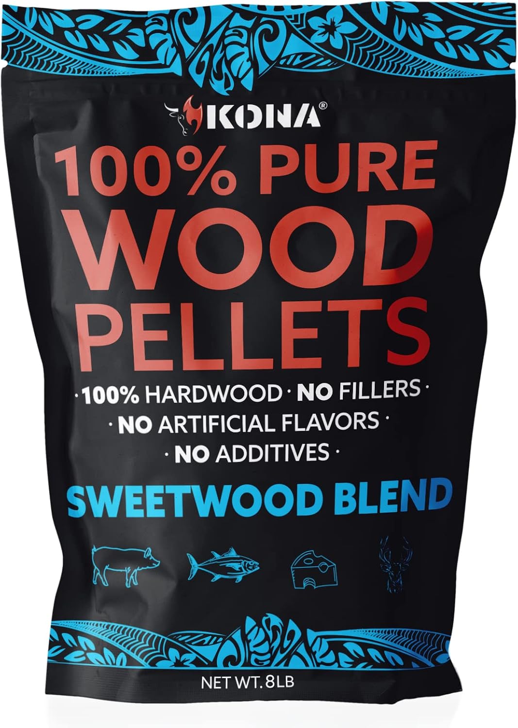 Kona Sweetwood Blend Wood Pellets for BBQ and Grilling