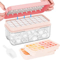 PHINOX Ice Cube Tray with Lid and Bin - Makes 64 Ice Cubes
