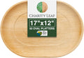 Disposable Palm Leaf 17in x 12in Trays - Heavy-Duty Eco Serving Boards