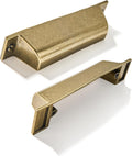 3 in Center to Center Burnished Antique Brass Cup Pulls - Vintage