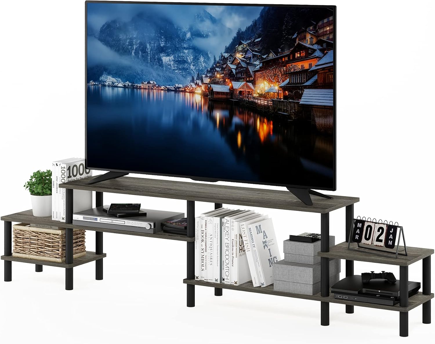 Furinno Turn-N-Tube Grand Stand for TV up to 58 Inches