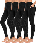 Yoga Leggings for Women MIRITY 4 Pack - High Waist Tummy Control