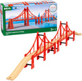 BRIO World Double Suspension Bridge - Durable Wooden Train Bridge