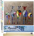Figured'Art Paint by Numbers for Adults Zebras Back 16x20 - Rolled