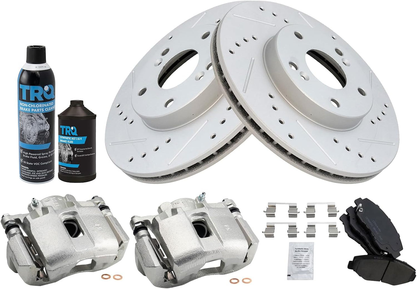 TRQ Front Performance Brake Pad & Rotor Kit for Honda Accord