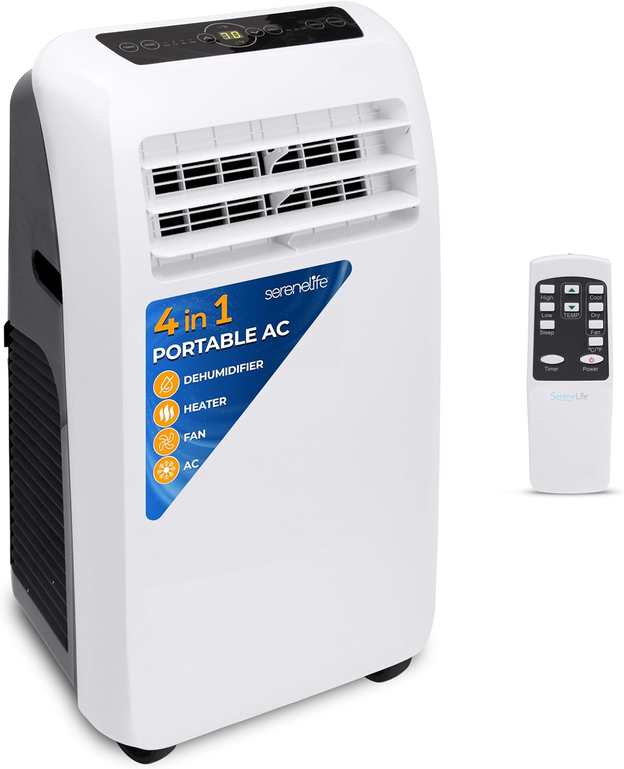 SereneLife 10,000 BTU Portable AC - Room up to 450 sq ft