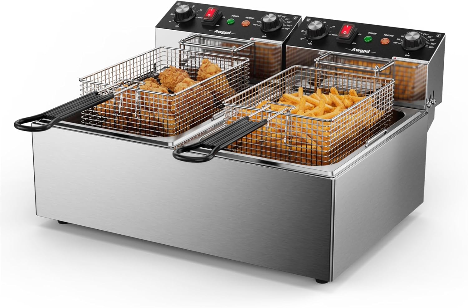 20L Dual Tank Commercial Deep Fryer - Efficient & Spacious