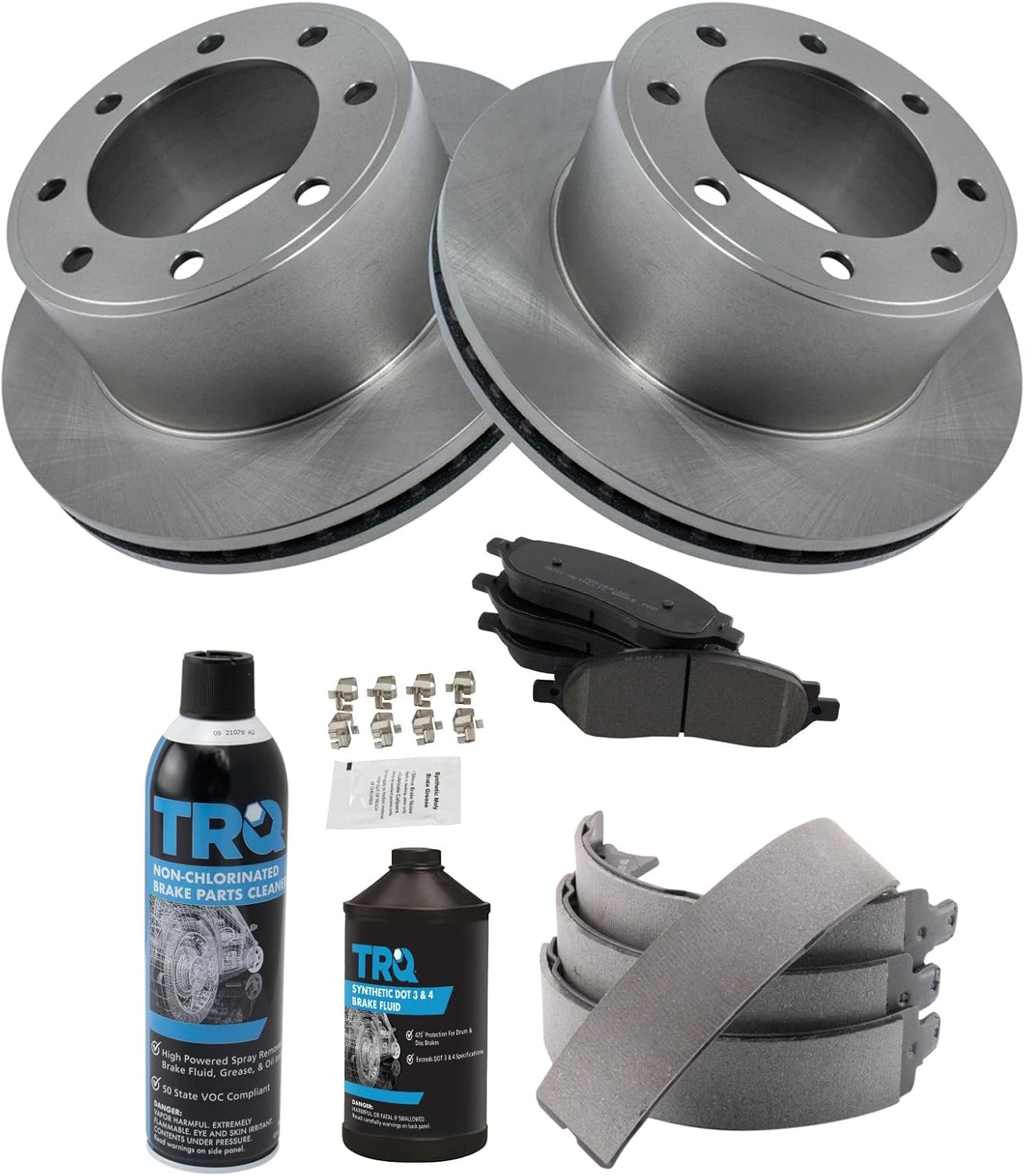 TRQ Rear Brake Pad & Rotor Kit for 2005-2007 Ford Super Duty