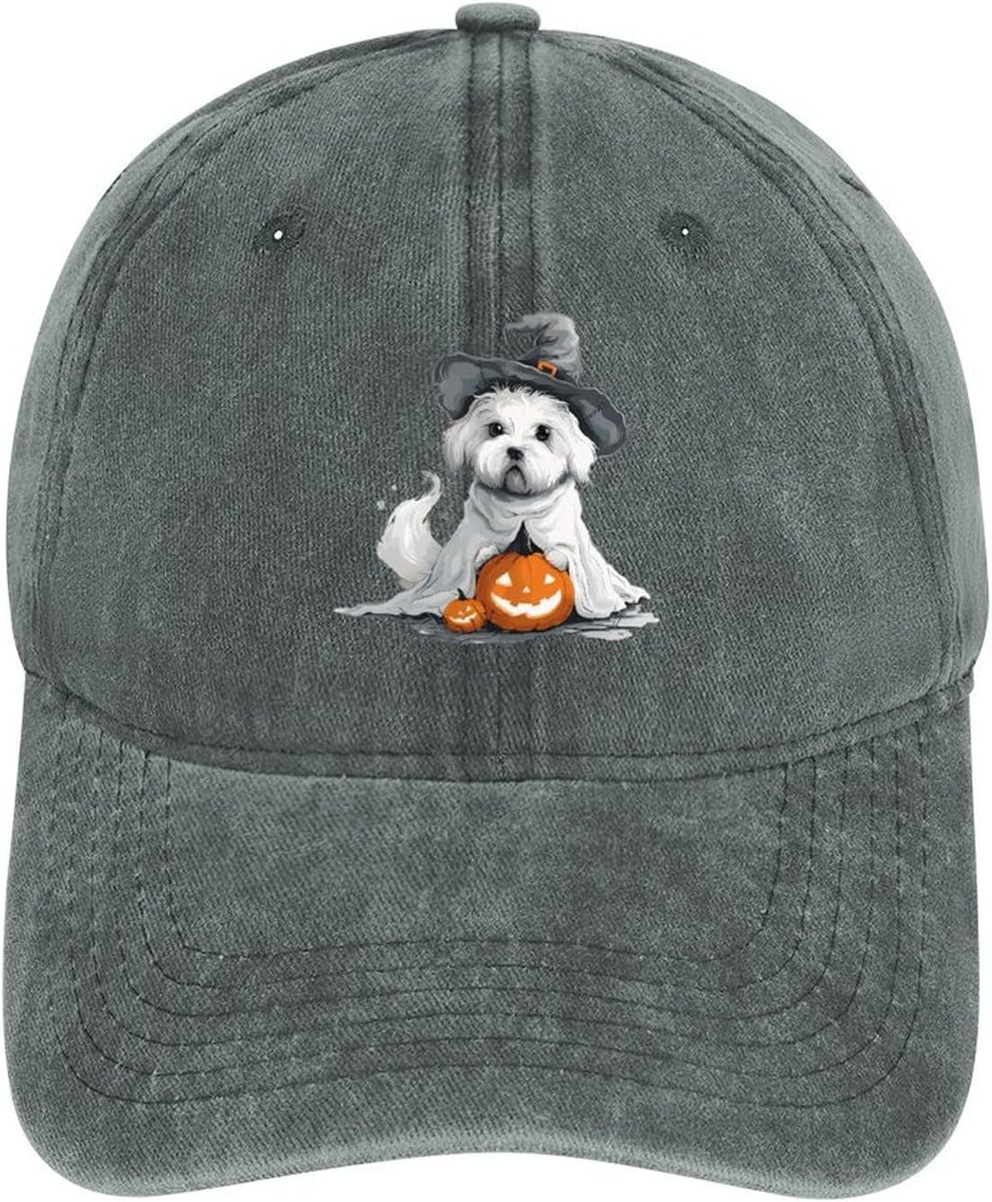 Spooky Style Ghost Dog Dad Hat