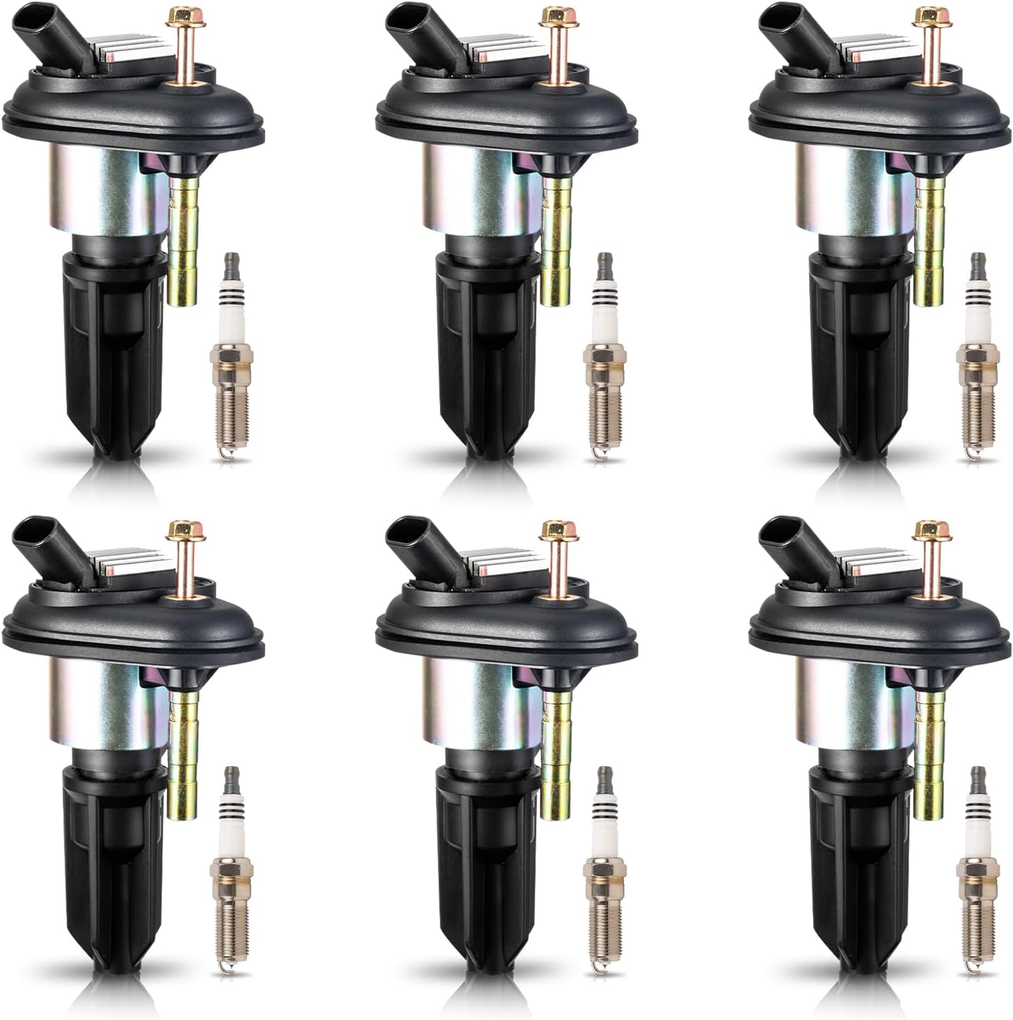 Set of 6 Ignition Coil Pack and Spark Plugs for Chevy Trailblazer