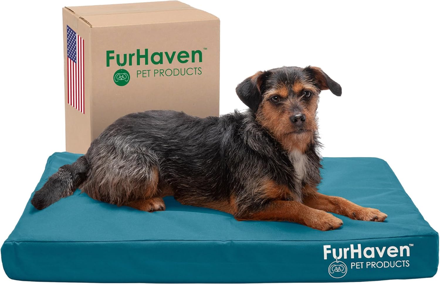 Furhaven Water-Resistant Cooling Gel Dog Bed for Small Dogs