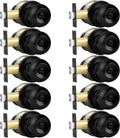 Probrico Flat Black Ball Privacy Door Knobs - Matte Black 10 Pack