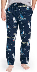 Nautica Soft Woven 100% Cotton Elastic Waistband Sleep Pajama Pant fly