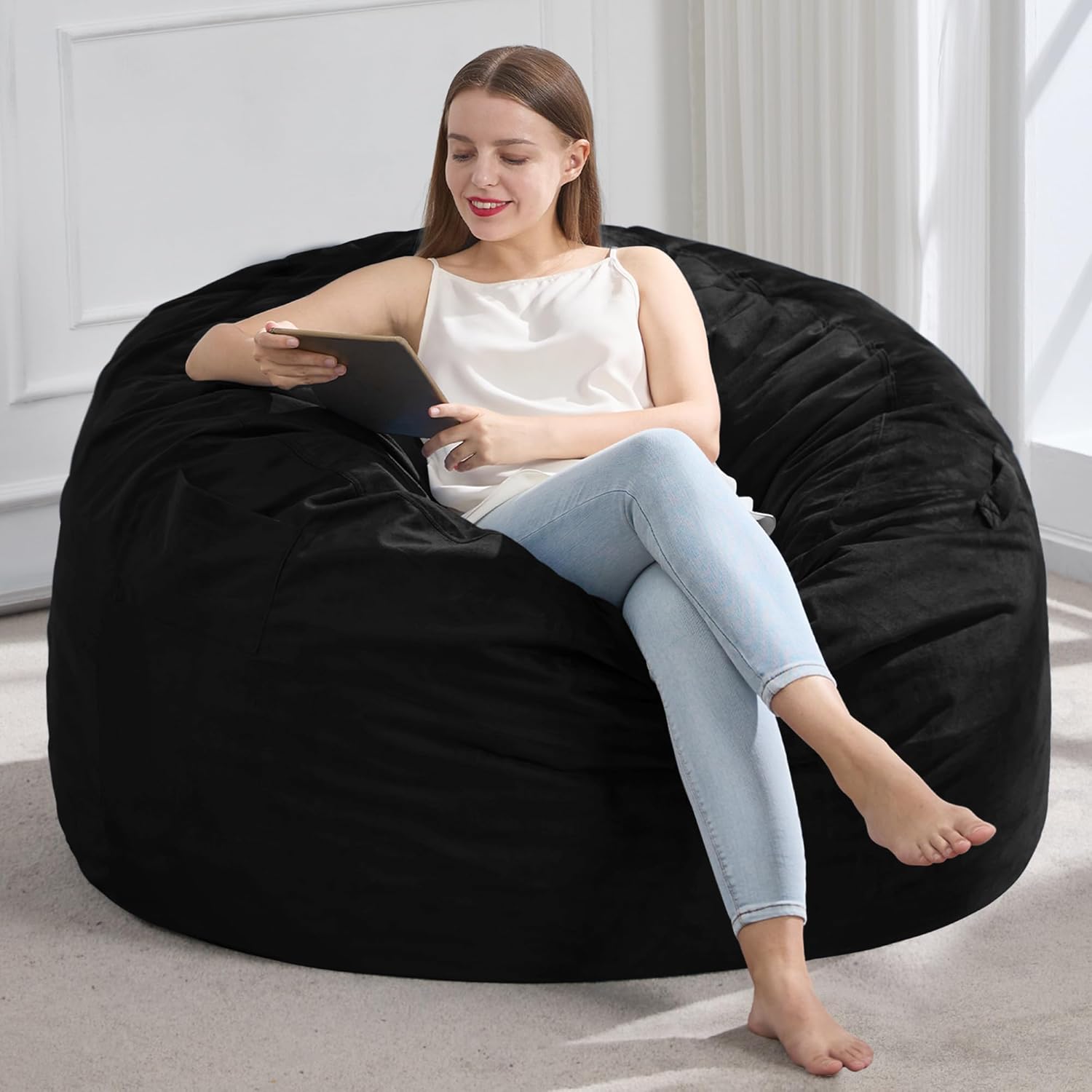 Giant Bean Bag Chair for Adults - Comfortable & Versatile Design