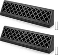 Baseboard Register Vent Cover 18 in 2-Pack - Modern Black Steel