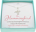Hummingbird Sterling Silver Necklace 18in Cable Chain - Everyday Charm