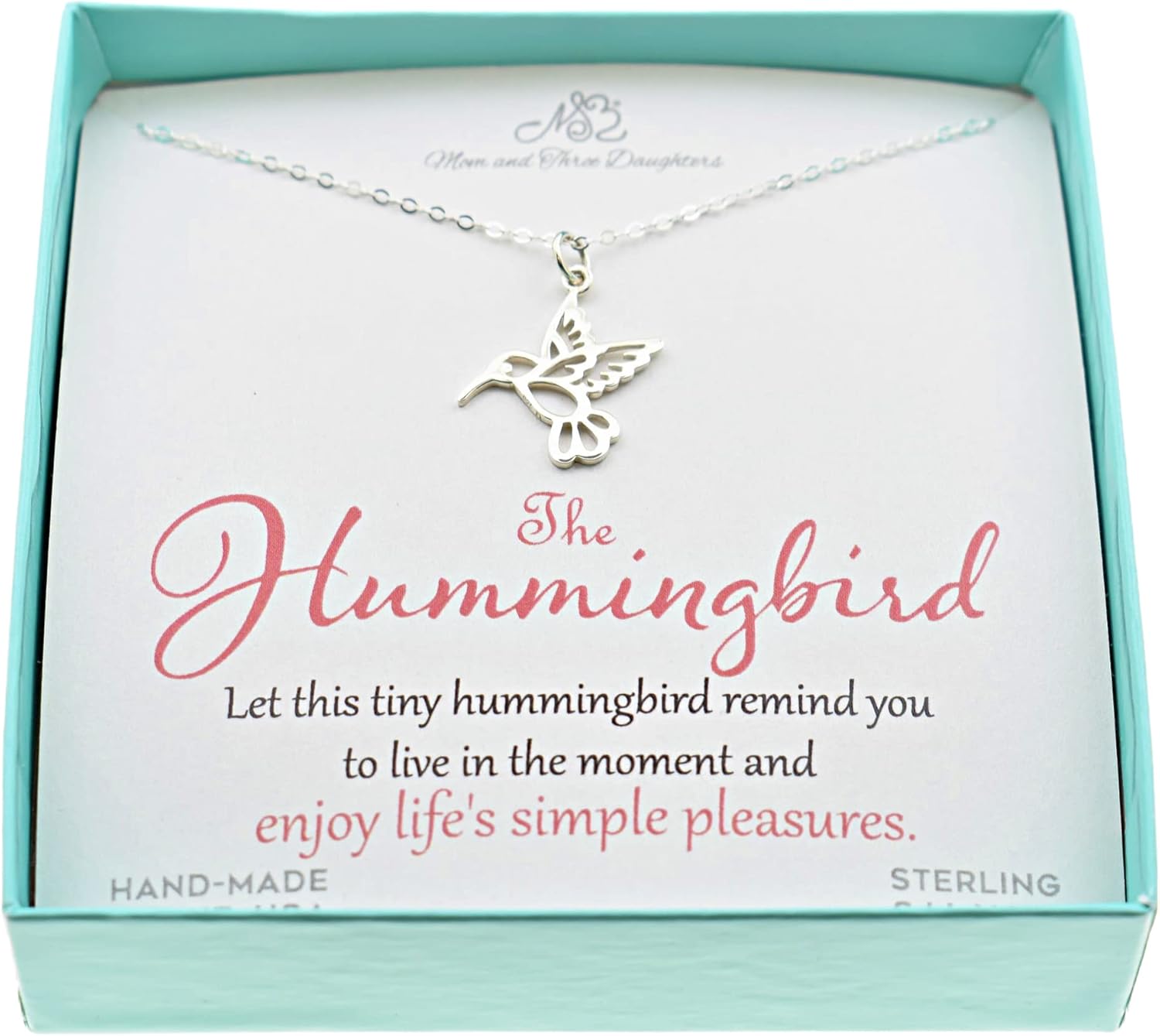 Hummingbird Sterling Silver Necklace for Bird Enthusiasts