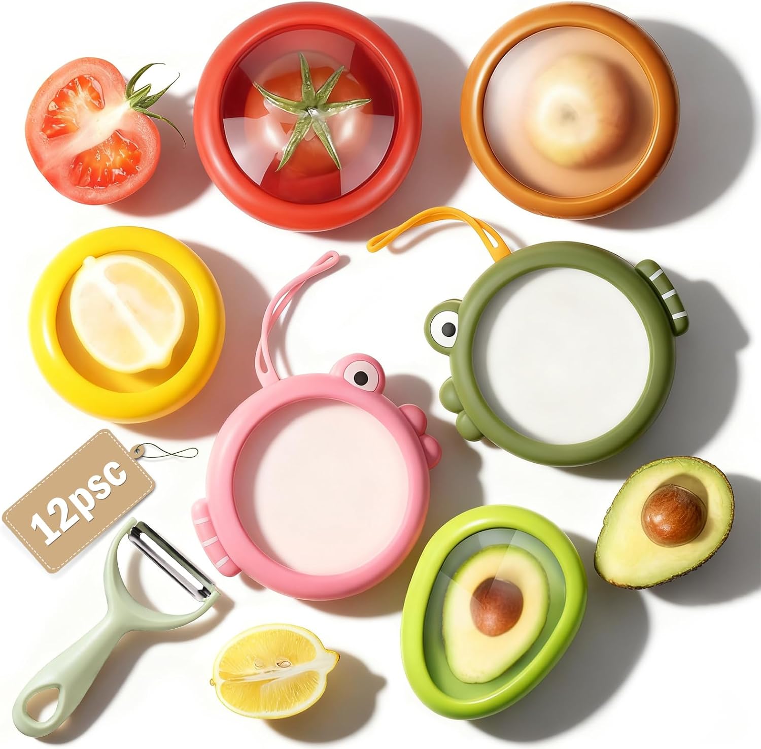 Set of 12 Fresh Food Containers for Avocado and More Storage