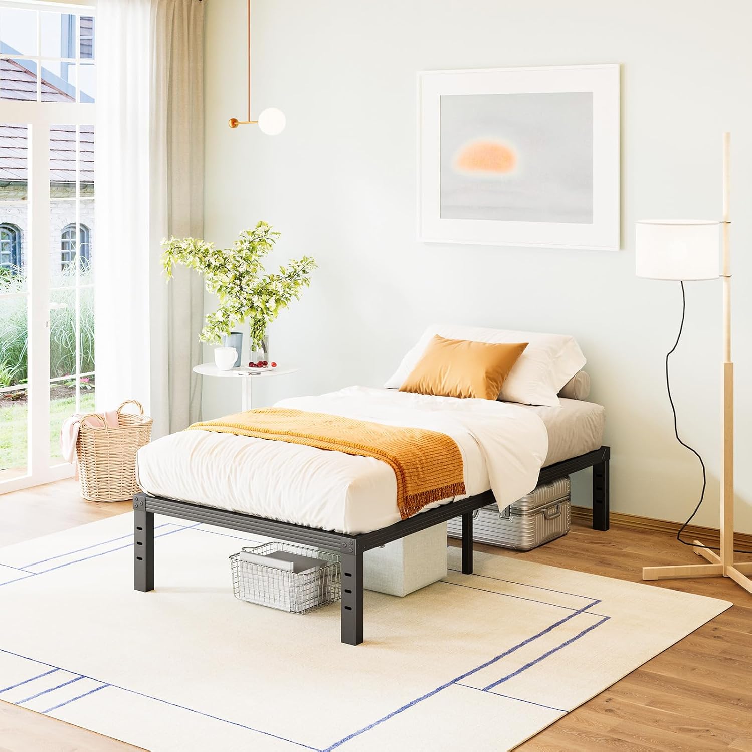 Heavy Duty Twin Size Metal Bed Frame with 2000 LB Capacity